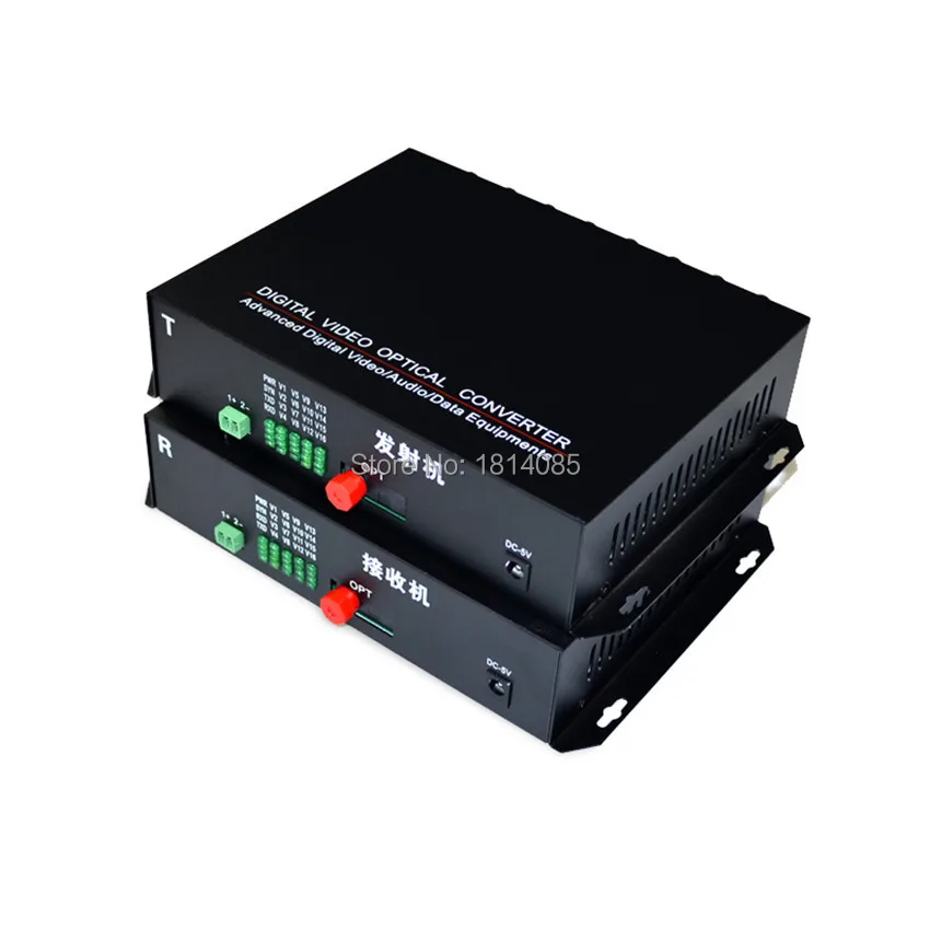 CCTV 16Channels Fiber Optic Video Convertor 16 channel Video to fiber converter/Fiber optic Video Multiplexer