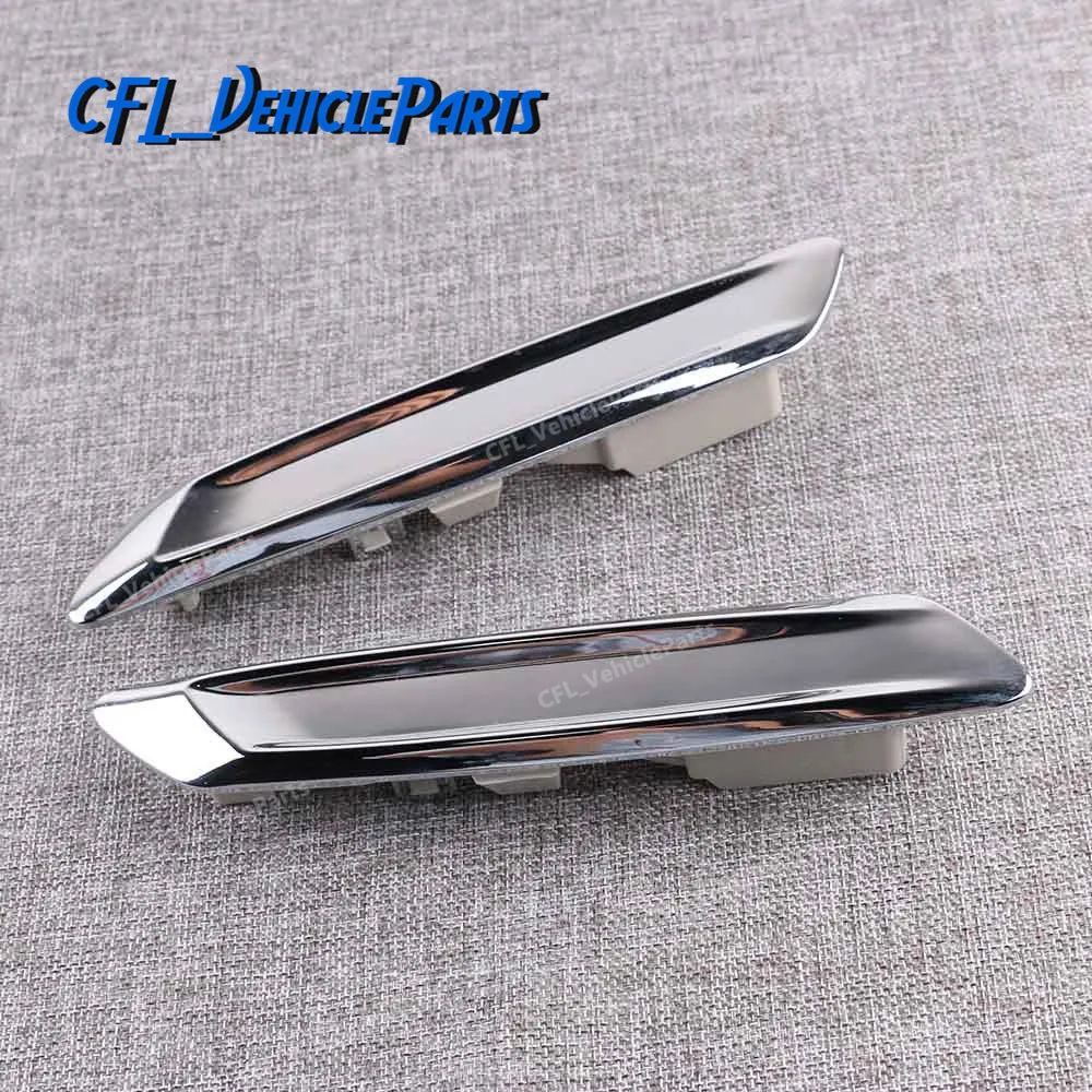 Pair Chrome Exterior Front Fender Trim Molding L+R 51137336645 51137336646 For BMW F10 LCI 2013 2014 2015 2016 Sedan Only