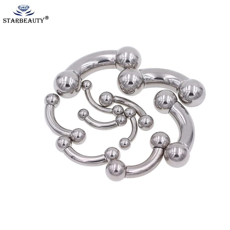 1 Pc Stainless Steel Hugsize Nostril Nose Ring Curved Barbell Lot Tragus Earring Eyebrow Piercing Rings Bar
