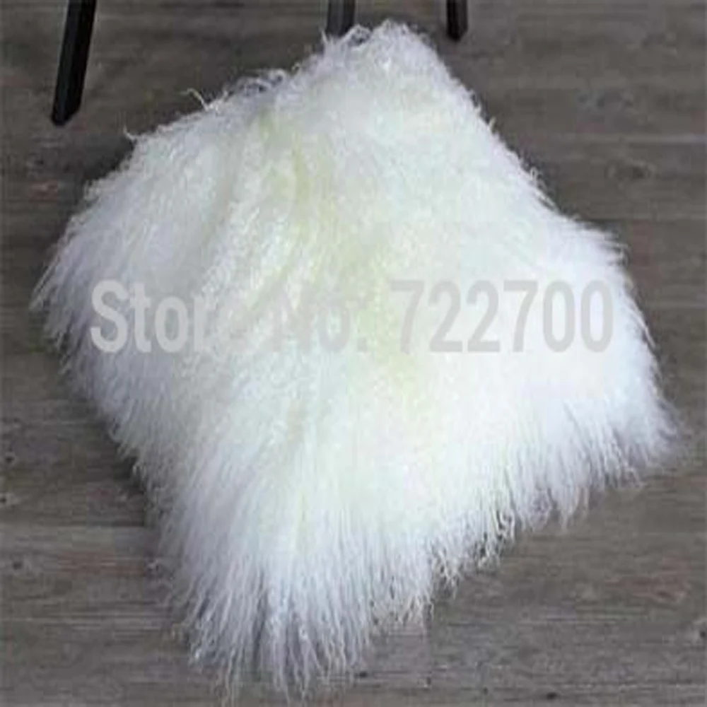 

Genuine Mongolian Lamb Fur Pillow Cover For Sofa Chair Tibetan Sheepskin Cushion Cover Pillow Case Home Decor 1Pc