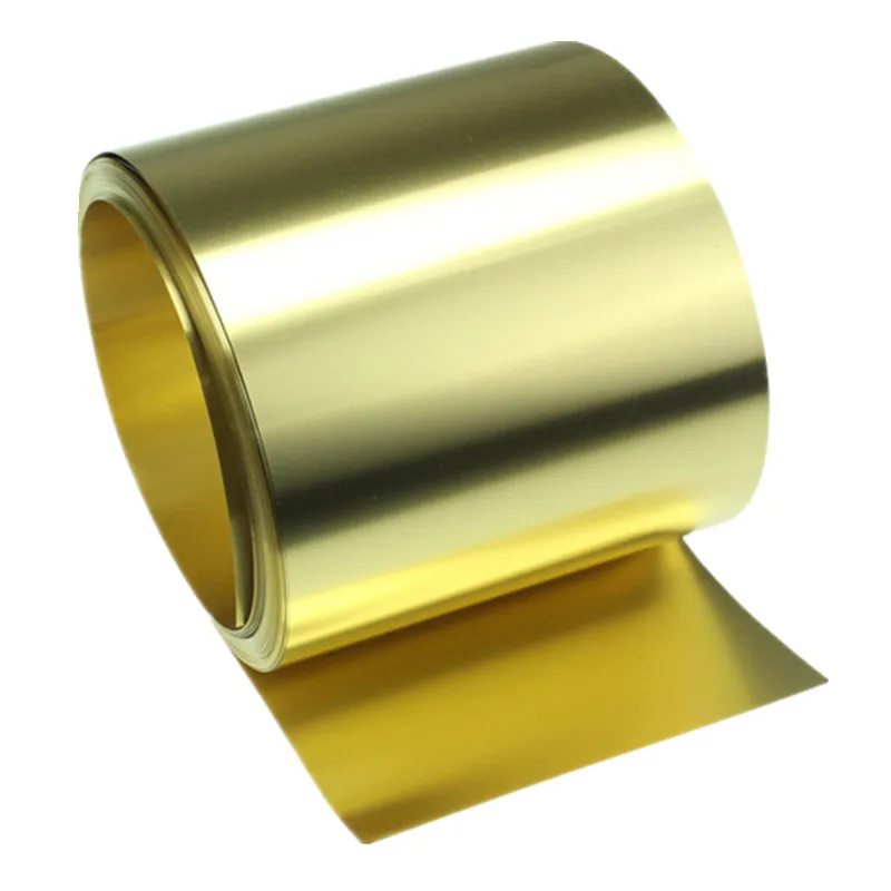 2m Thin Brass Strip Thickness 0.1/0.2/0.3/0.5mm Brass Sheet gold film Brass Foil Brass plate H62