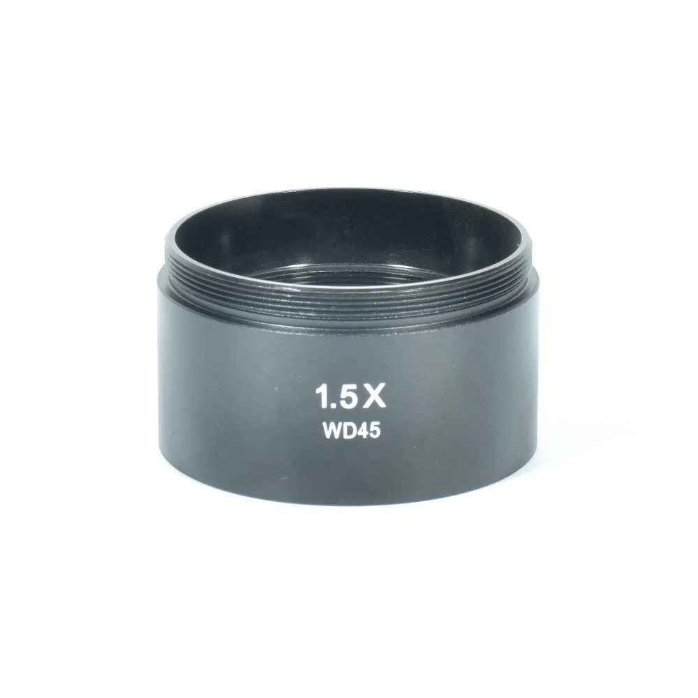 Stereo Microscope Attachment 1.5X WD45 Auxiliary Objective Lens Barlow Lens with Thread Diameter 48mm