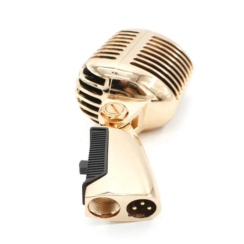 Micrófono Retro profesional, altavoz, micrófono Jazz/azul con malla metálica, micrófono dinámico clásico para cabina de boda