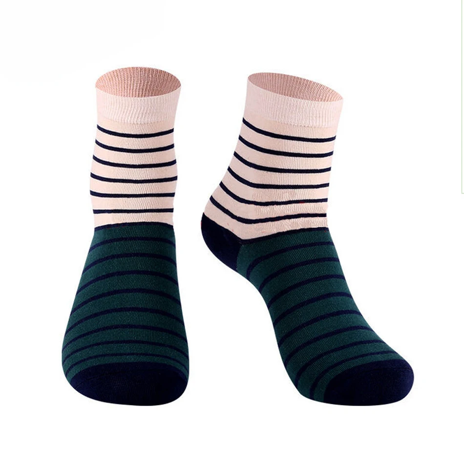 Men\'s Chromatic Stripe Cotton Socks Breathable Sofl Comfortable Socks Men Size US 6-10 (EUR 38-44)