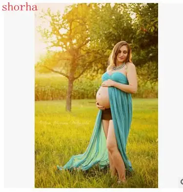 

Maternity Dress For Photo Shooting Boat Neck red Dress Maternty Photography Chiffon no Sleeve Stretch Cotton Pregnant Dress