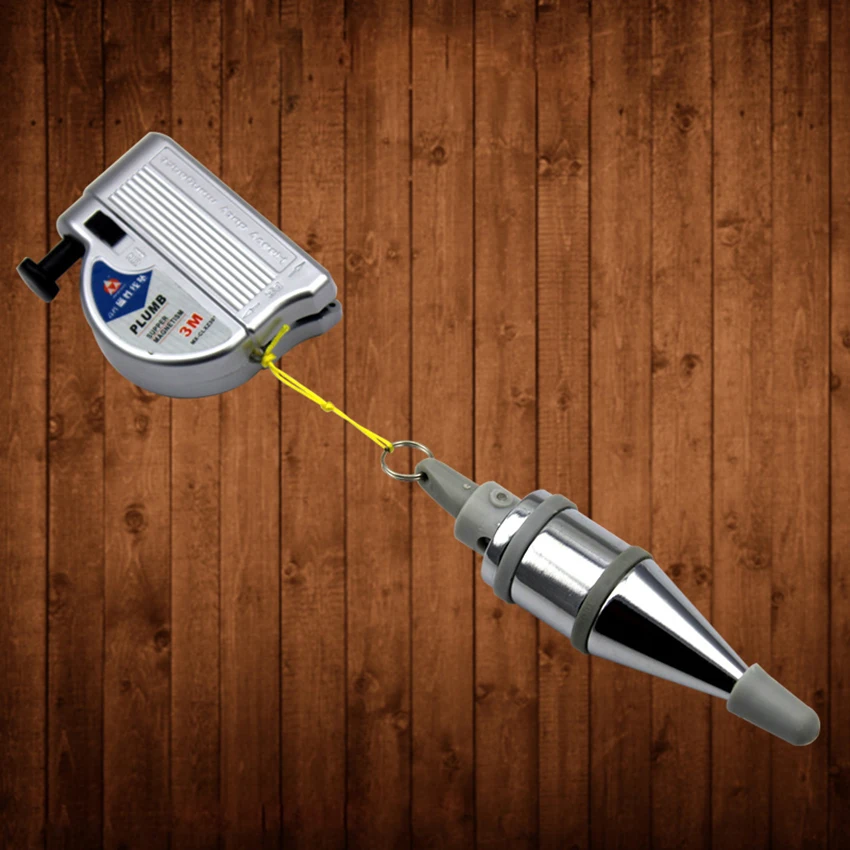 3/6 metro magnético prumo bob setter teste de nivelamento vertical ferramenta de medição linha retrátil carretel pendurado martelo fio ferramentas manuais