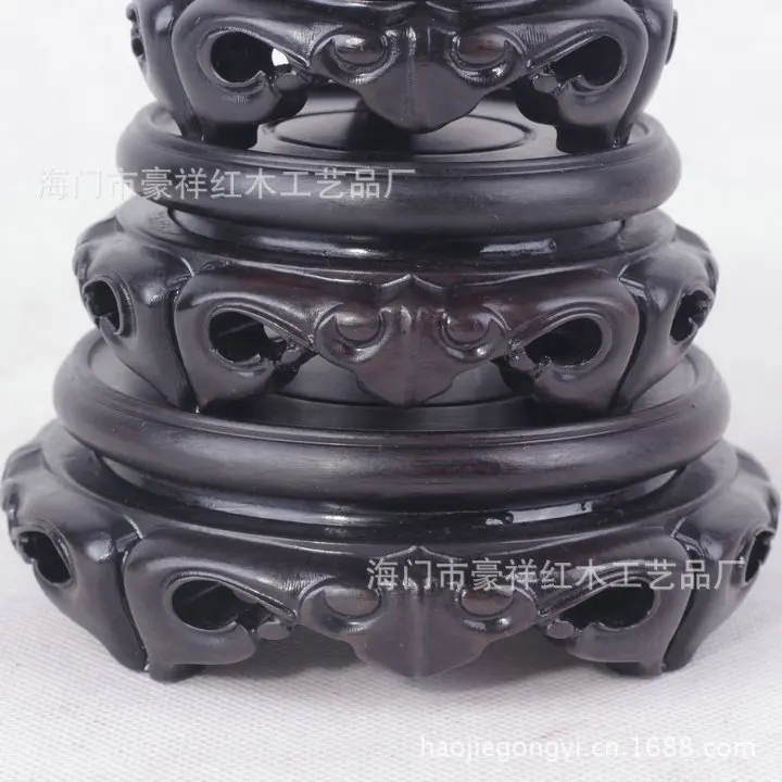 Authentic ebony sets three Ruyi base all the best jade factory wholesale base stone