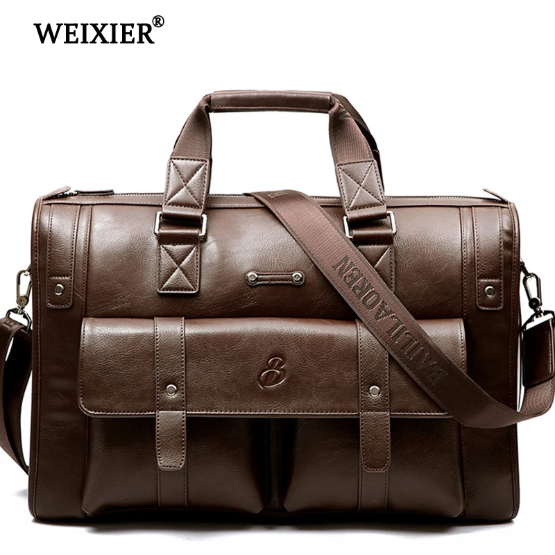 New Vintage Luxury PU Leather Business Men\'s Briefcase Male Shoulder Bags Men\'s Messenger Bags Brand Design Handbag