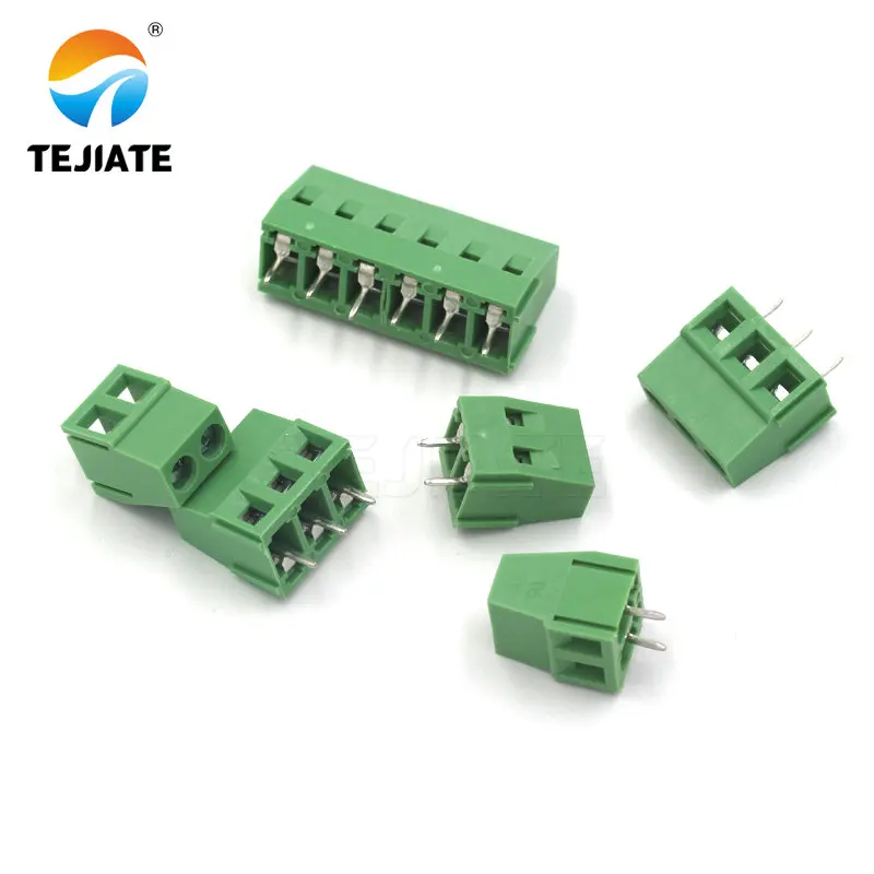 5PCS  3.81mm 5.0mm PCB Universal Screw Terminal Blocks Connector 2p/3pin Poles KF128 Straight Pin Copper