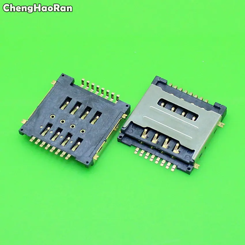 

ChengHaoRan 1-10pcs Dual 8P SIM card reader socket connector replacement for Huawei Y320 G7300 T00 Y325 y518 g600 g7300