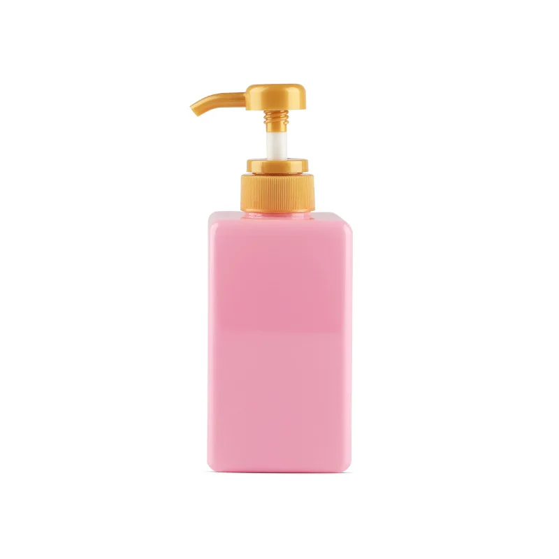 6pcs Empty Refillable Bottles Lotion Container Pump PET Shampoo Cosmetic Emulsion Jar Pressed Filled Travel Bottle 250ml 450ml