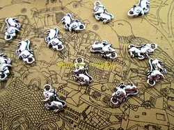 50pcs-  mini mouse Charms , Antique Tibetan silver mini mouse Charms  pendants 12x7mm