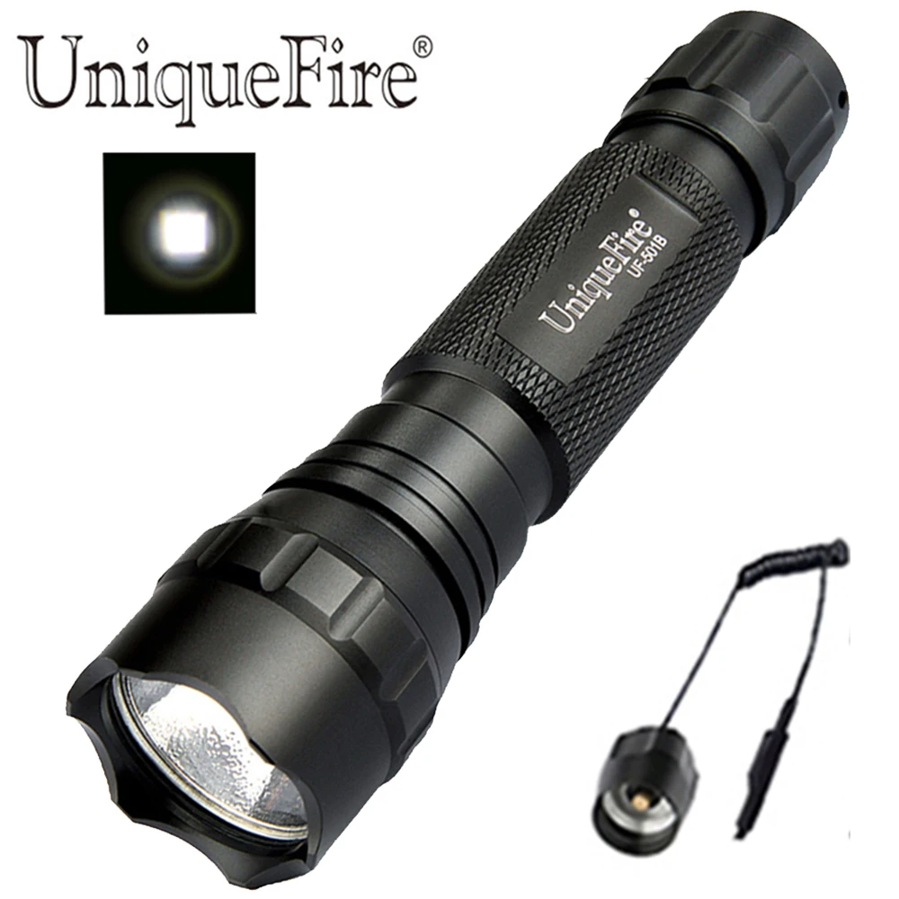 

UniqueFire XPE LED White Light 3-Mode Brightness Flashlight Tactical Flash Light Torch Lantern + Press Switch Free shipping