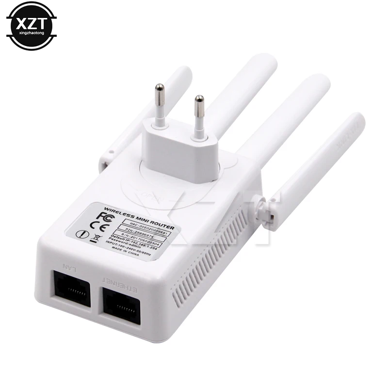 Mini WiFi Repeater / Router / Access Point Wi-Fi Range Extender with 4 External Antennas WPS Protection EU/US Plug wifi Router