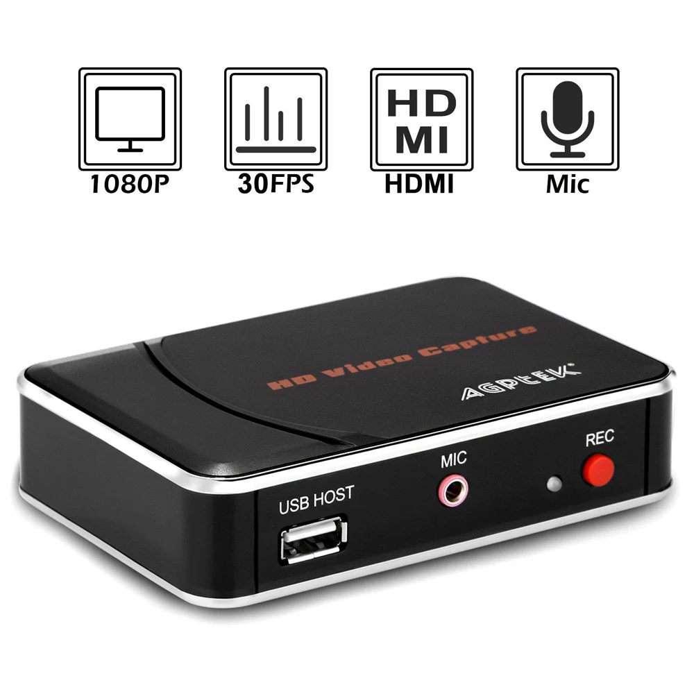 

EZCAP280HB Video capture, HDMI to HDMI+MIC converter, record HDMI video with your self voice to HDMI/USB Flash disk,no pc need