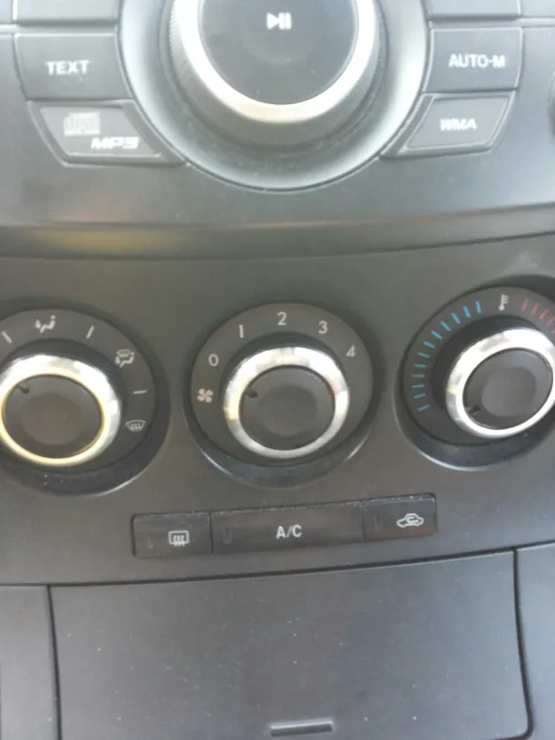 3pcs/set Air Conditioning Knob AC Knob Heat Control Switch Button For Mazda 3 BL 2010 2011 2012 2013 Car Accessories