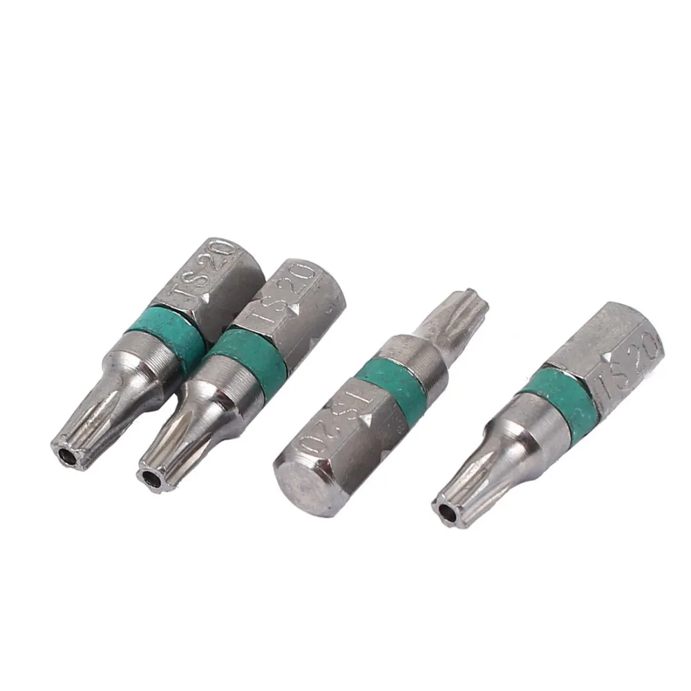 UXCELL 4Pcs TS20 Screwdrivers Set Hex Shank Drill Screwdriver Bit Repair Tools For Power Household Hand Tools 25mm x 6.3mm