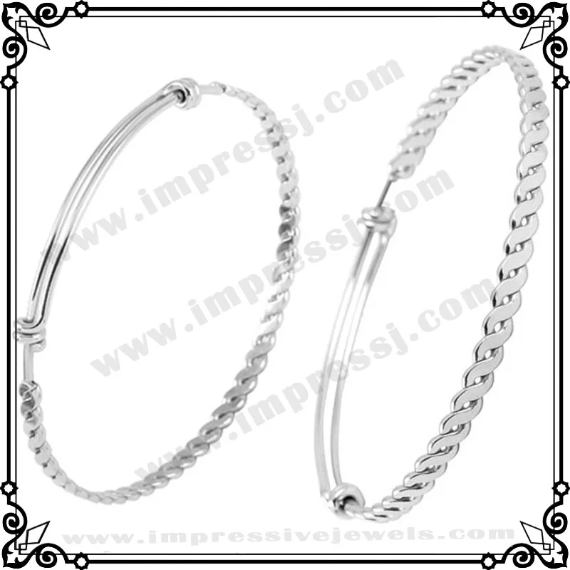 

IJB0273 50PCS/100PCS/200PCS/500PCS/1000PCS/LOT Stainless Steel Bangle Twisted Wire Bracelet Women Jewelry Bracelet for Gift