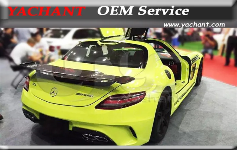 

Carbon Fiber CF Rear Aero Wing Spoiler Fit For R197 SLS-Class YC design BS Style Rear Spoiler Rear Aero Wing 2 Pcs