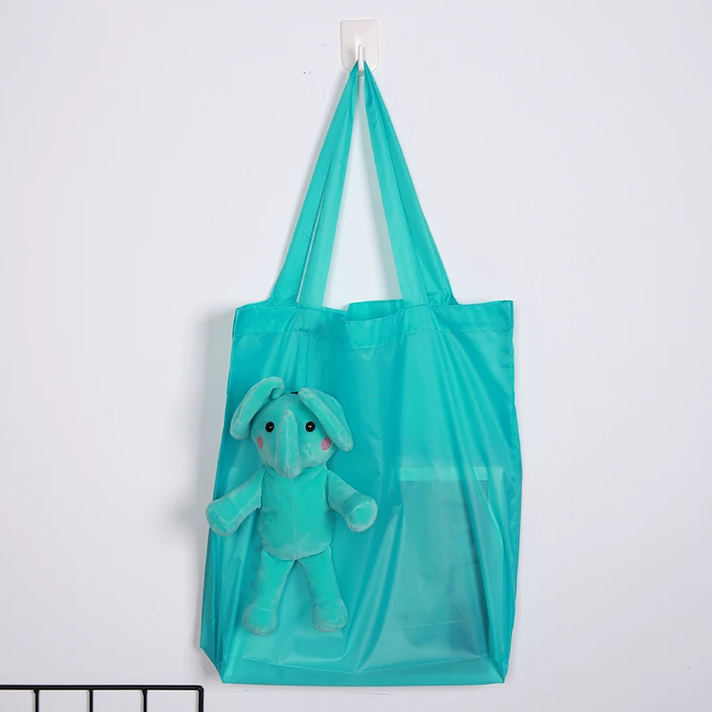 Nuovo elefante in cotone simpatico animale giocattolo imbottitura in cotone borsa per la spesa pieghevole borsa riutilizzabile pieghevole regalo ecologico per donna