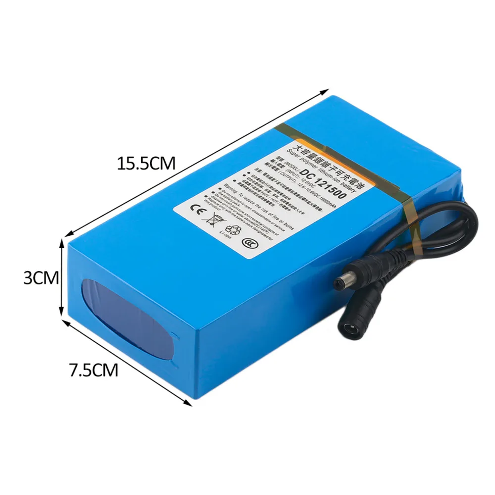GTF DC 12V 15000mAh Powerful Rechargeable Li-ion Battery Backup Li-ion Battery For CCTV Camera Wireless Transmitter