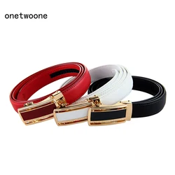 Women Belt Luxury Famous Designer Brand High Quality Genuine Leather Strap Automatic Buckle Belts for Dress