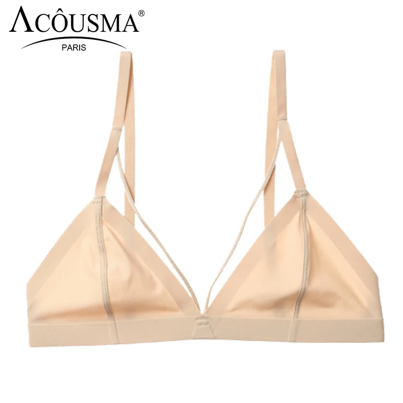 

ACOUSMA Triangle Bra Wireless Sexy Women Brassiere Bralette Female Comfotable Underwears Seamless Female Lingerie Crop Tops