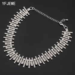 YFJEWE New Fashion Long Necklace Chain Fashion Fine Metal Chain Crystal Rhinestone Necklace N368