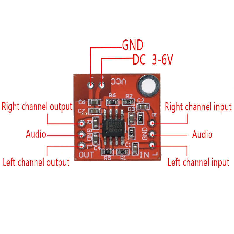 Stereo TDA1308 Headphone Amplifier Board Headset Amp Preamplifier Board Module 3V-6V