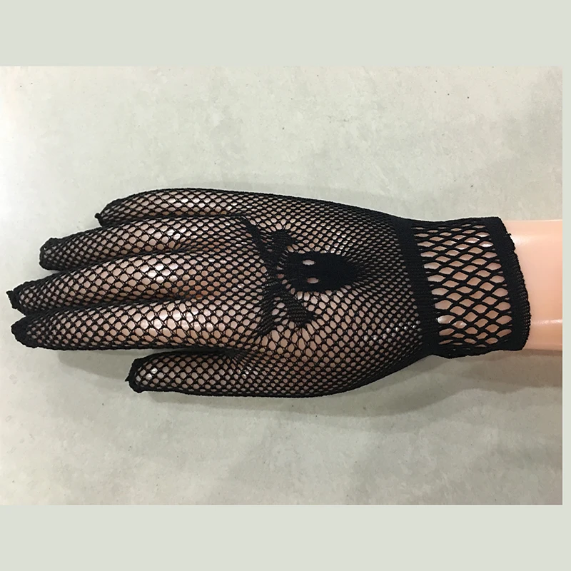 new High Quality 2016New Arrival Fashion Short Mesh Female Hollow Gloves Punk Multicolor Night Club Sexy Gloves Women 132