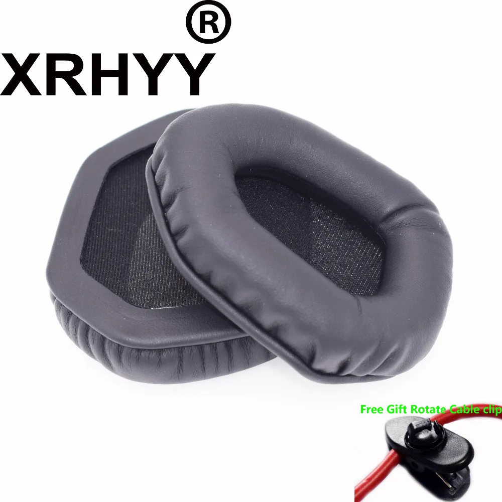 XRHYY 1 Pair Black Replacement Ear Pads Earpad Ear Cup Cushion Foam Cover For Logitech UE4500 Headphones+ Free Rotate Cable Clip