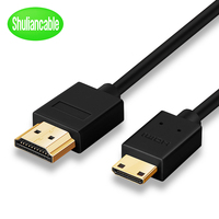 Shuliancable High Speed Mini HDMI Cable 1m 1.5m 2m 3m 5m Male to Male 4K 3D 1080P for Tablet Camcorder