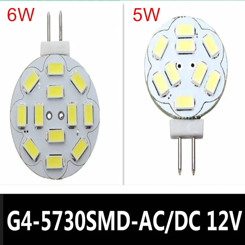 

G4 LED Bulb AC/DC12V 5W/6W Cold White/Warm White 9/12 SMD 5730 LED Light Bulb indoor lighting Replace 50-70W incandecent light