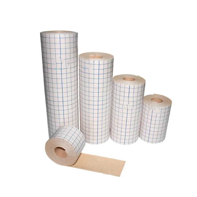 1 roll Medical Fixation Tape breathable non-woven Adhesive Wound Dressing bandage skin color square grid design Feel free to cut