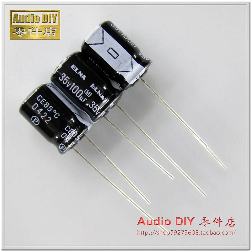 30PCS/50pcs ELNA RA2 Series 100uF/35V Audio Electrolytic Capacitor (Original Bag Original Box Packaging) FREE SHIPPING