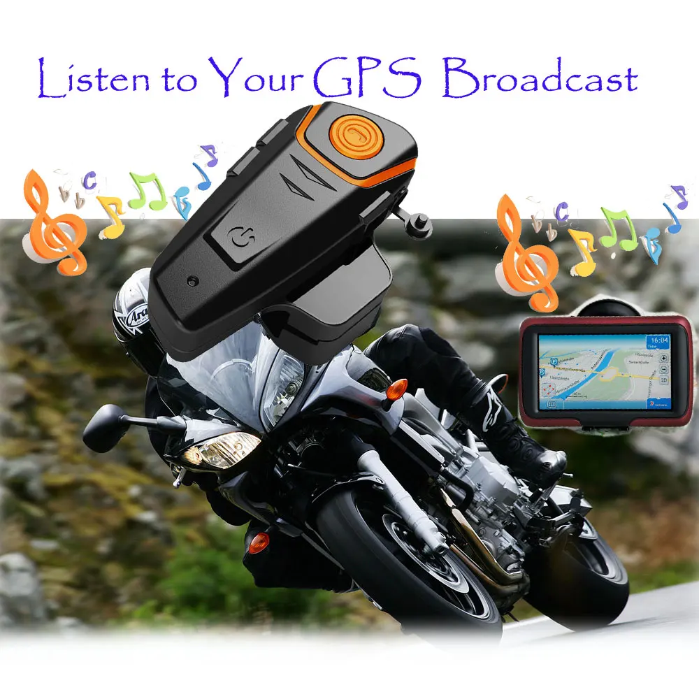 BT-S2 1000m 30M IPX7 Waterproof Moto Helmet Bluetooth Wireless Headset Motorcycle bluetooth intercom for motorcycle