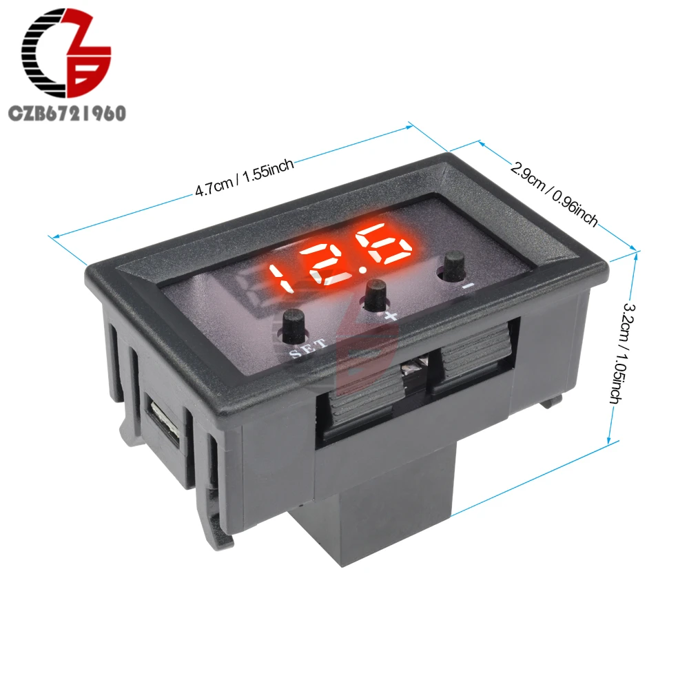 W1209 12V LED Digital Regolatore di Temperatura del Termostato Termometro Auto Incubatore Termoregolatore Misuratore di Temperatura NTC Sensore