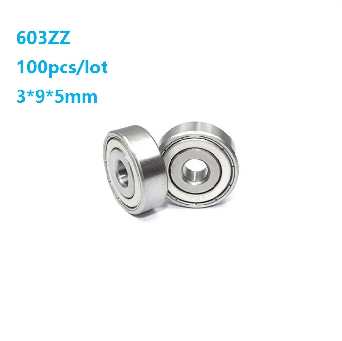 20/50/100/500pcs 603ZZ 603Z 603 Z ZZ 3x9x5mm Deep Groove Ball bearing 3*9*5mm 3D printer parts