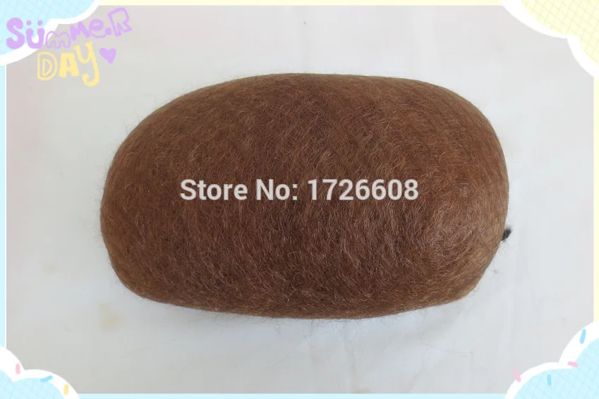 1pc Largest size round light brown hair padding women synthetic hair accessory hair stuffing fashion hairpiece updo free ship