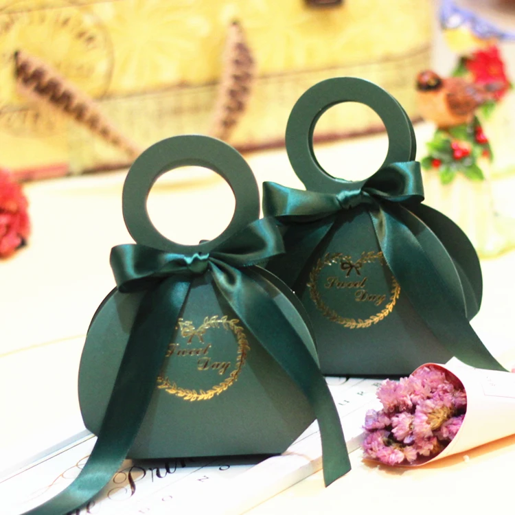 2018 New Arrival kawaii candy boxes for wedding bridal shower decoration paper gift cases handbag event party supplies sugar box