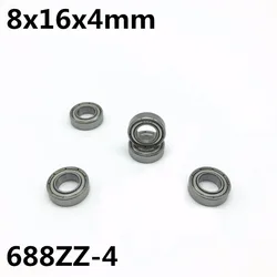 10Pcs 688ZZ-4 8x16x4 mm Deep groove ball bearing Miniature bearing High quality 688Z