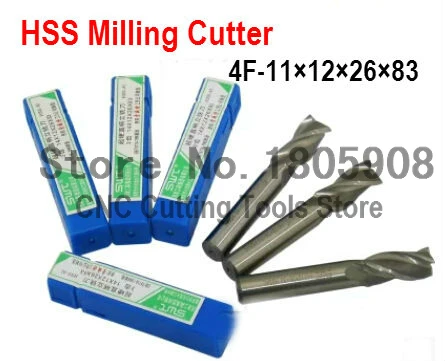 Frete grátis 2 peças 11mm 4 flautas hss & fresa de alumínio estendida ferramentas de maquinário de moagem ferramentas de corte.