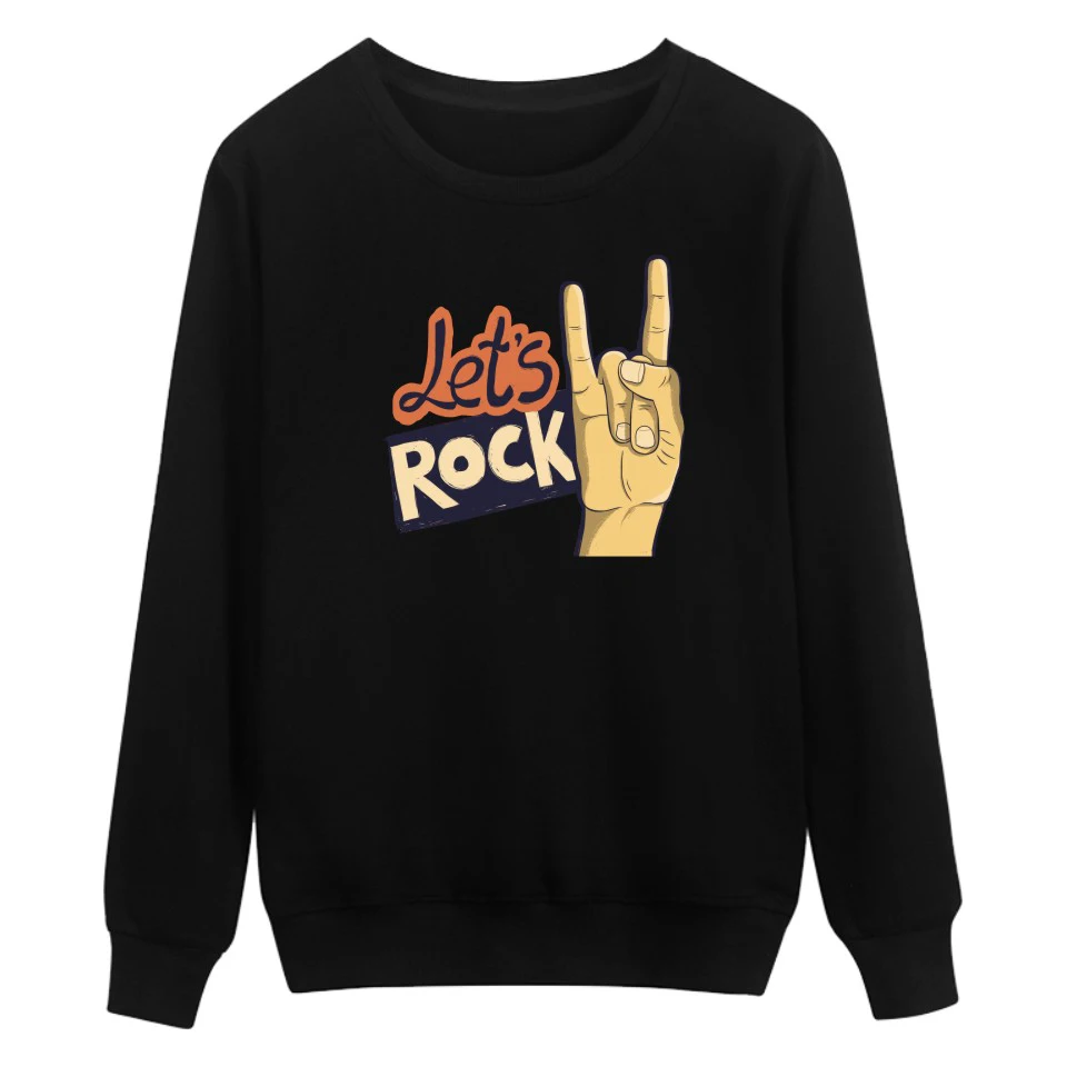 rock and roll hero hoodie print sport women capless Sweatshirt men hoodies casual Long Sleeve round neck tracksuit pullover tops