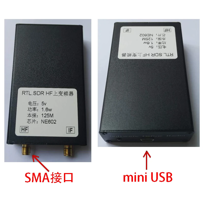 Sdr (funcube、rtlsdr) hackrf one用125mhz rfアップコンバーターrtl2832ue4000およびr820t; mf/hfコンバーターr820t