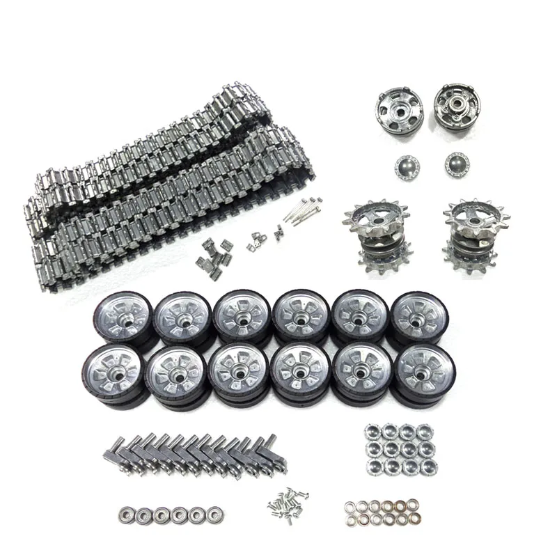 Henglong HL-3938 3938-1 Russian T90 1/16 RC tank upgrade parts metal wheels hubs set Metal track and gear