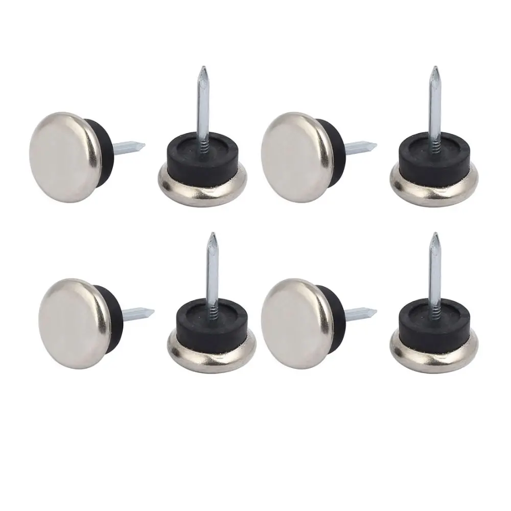 Uxcell 8 sztuk meble krzesło stół noga stóp Glide slajd paznokcie ochraniacze 19mm x 28mm stopka do niwelowania meble glide gorąca sprzedaż