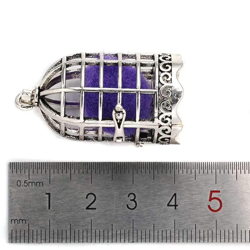 MODKISR Wholesale 6pcs Birdcage Jewelry Wild Hollow Essential Oil Perfume Oval Egg Cage Diffuser Locket Pendants Without Chain