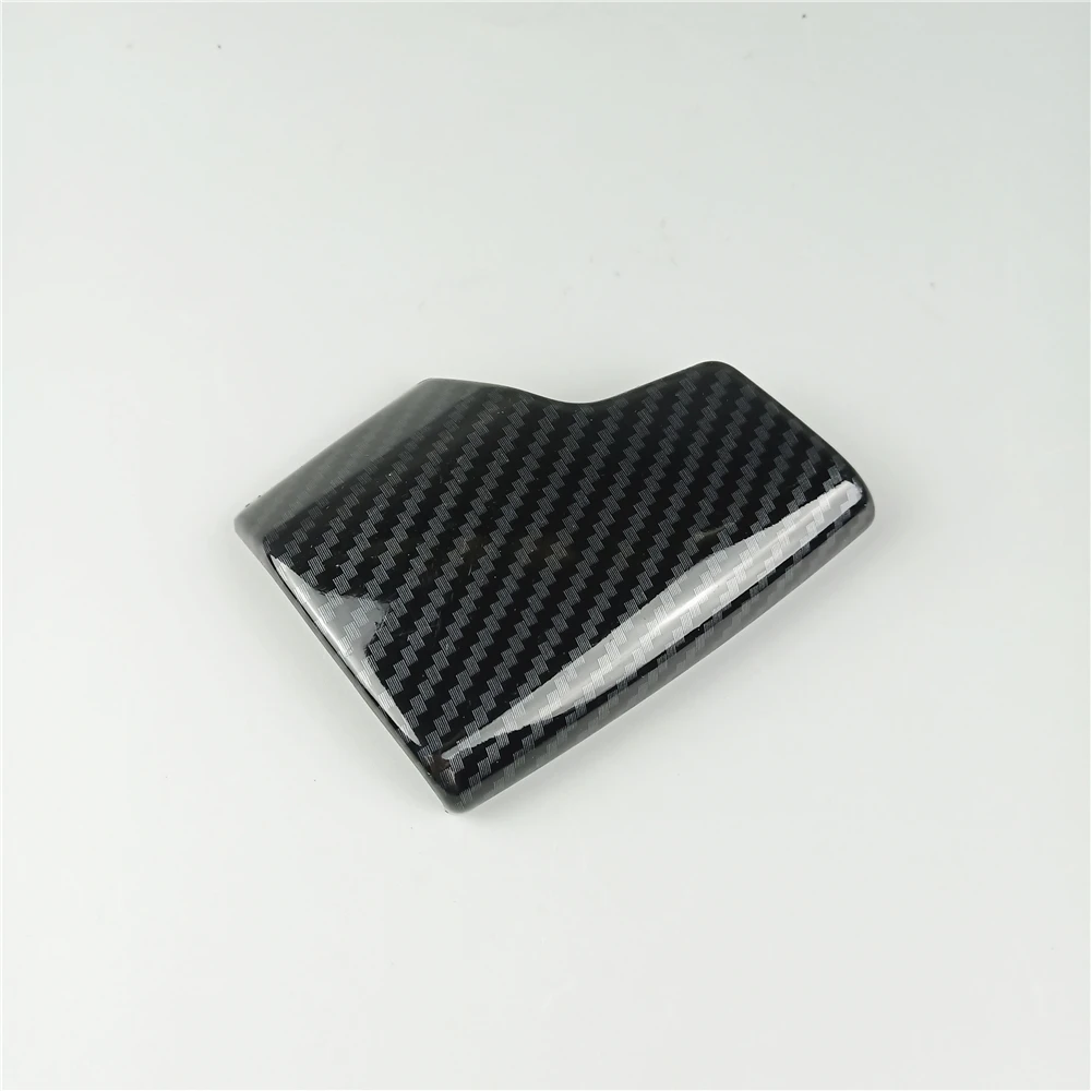 Center Console Gear Shift Knob Head Cover Trim For Audi A6 C8 2019 LHD Carbon Fiber Color Car Interior Accessories