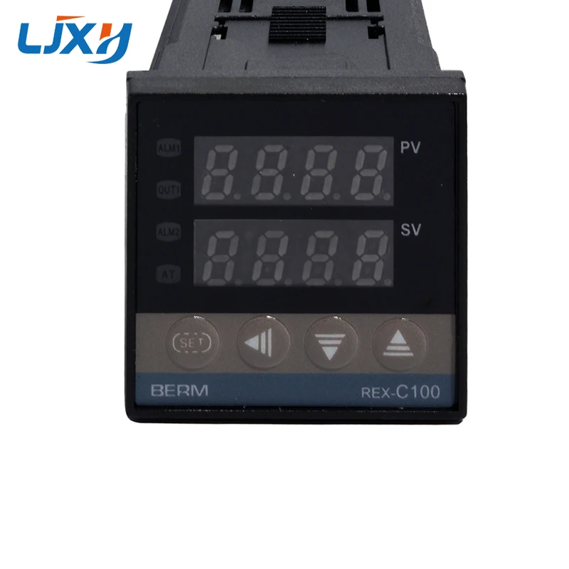 LJXH Relay/SSR Output REX-C100 PID Thermostat Temperature Controller 100-240VAC with 1m M6 Thread Type K Thermocouple