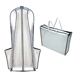 Top Quality Best Waterproof Plus Wide Size Two Use For Wedding Dress Dust Cover Storag Bag Accept Print LOGO M08520